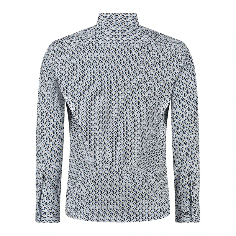 Heren Overhemd 41-6670 Brighton Blue BEIGE