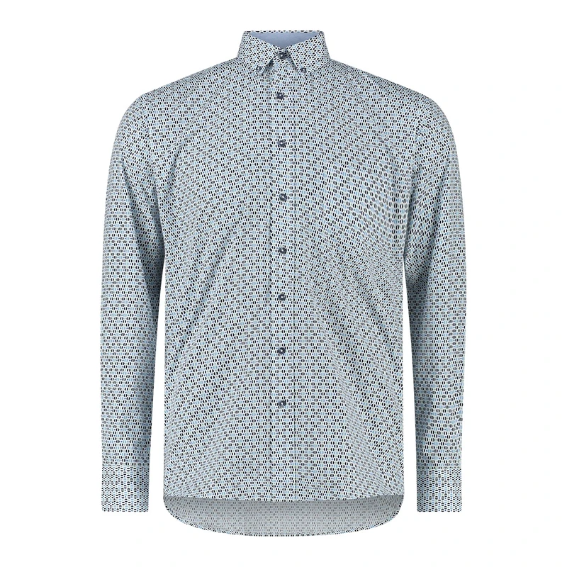 Heren Overhemd 41-6670 Brighton Blue GROEN