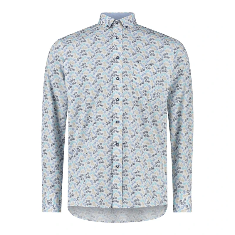 Heren Overhemd 41-6670 Brighton Blue BLEU