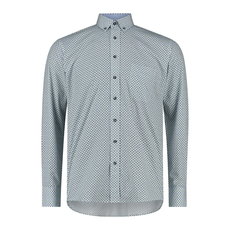 Heren Overhemd 41-6670 Brighton Blue OLIJF