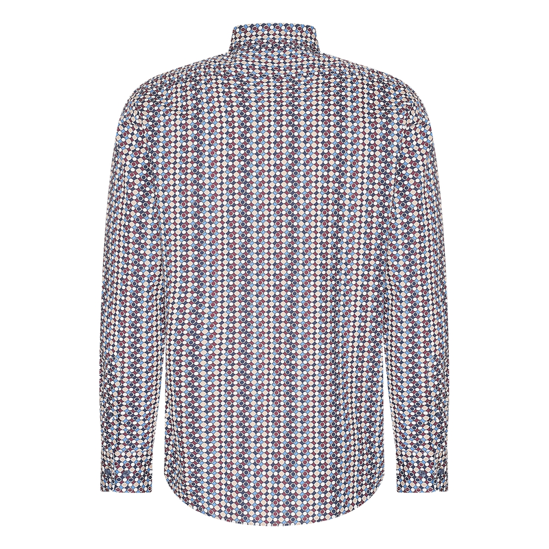 Heren Overhemd 427670-73.302 Brighton Blue BORDEAUX