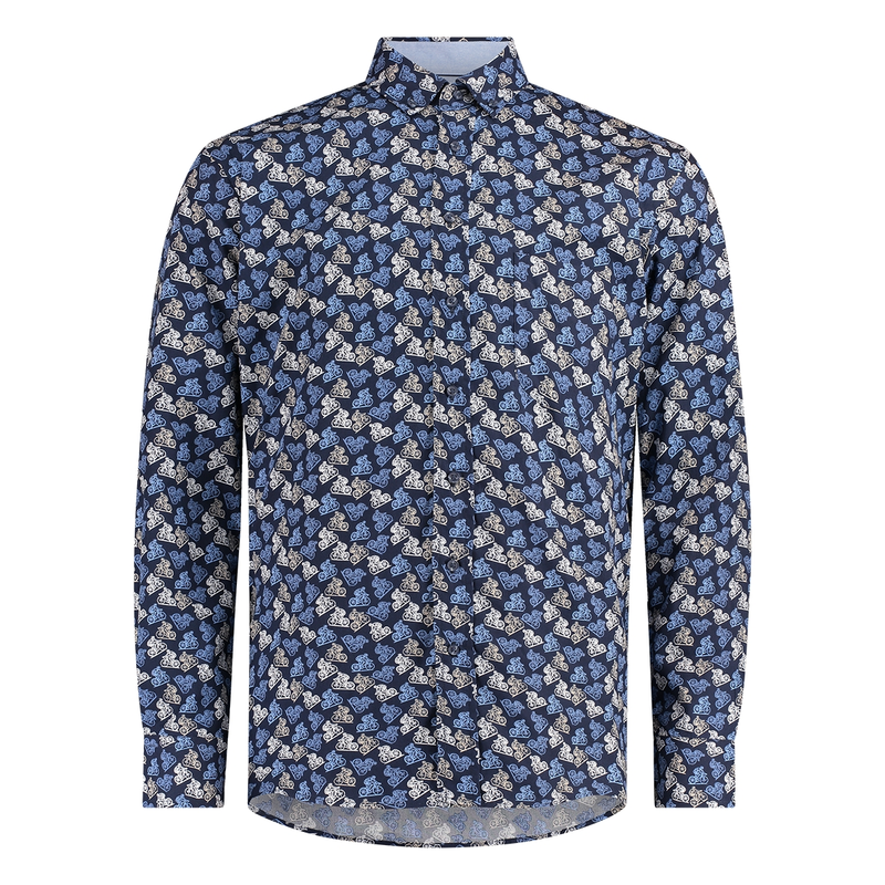 Heren Overhemd 427670-73.608 Brighton Blue NAVY