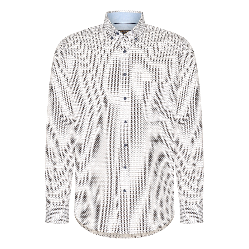 Heren Overhemd 427670-73.904 Brighton Blue ZWART