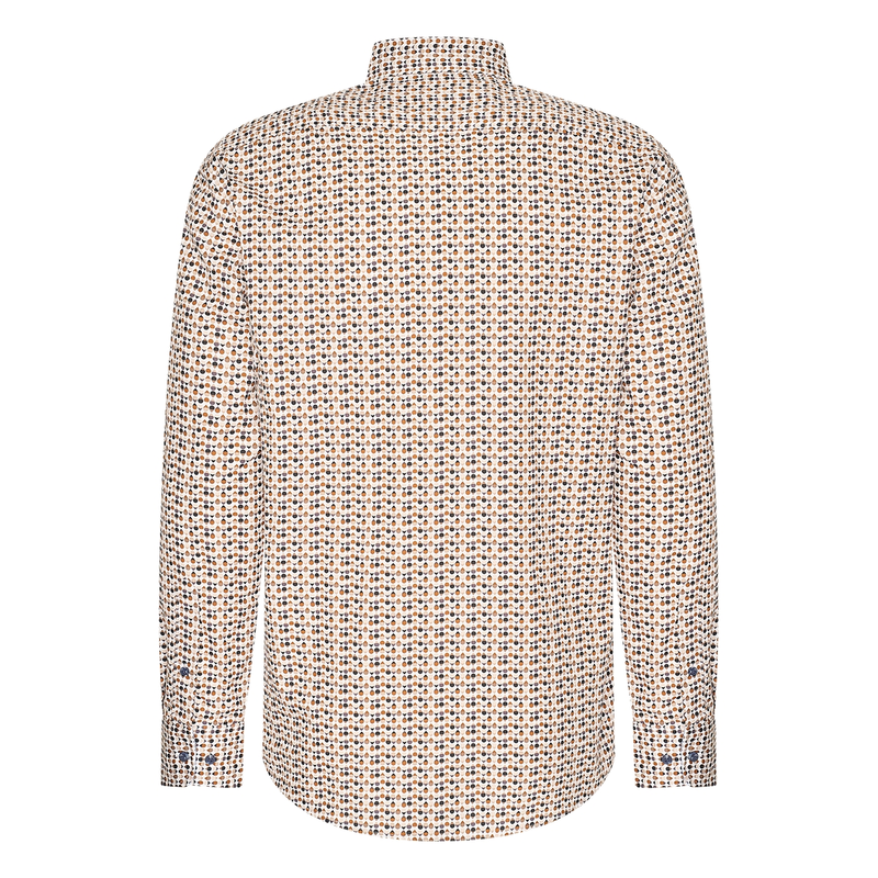 Heren Overhemd 427670-73.924 Brighton Blue ZWART