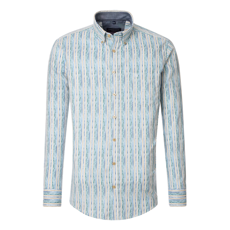 Heren Overhemd 454389700 Casa Moda BLAUW DESSIN