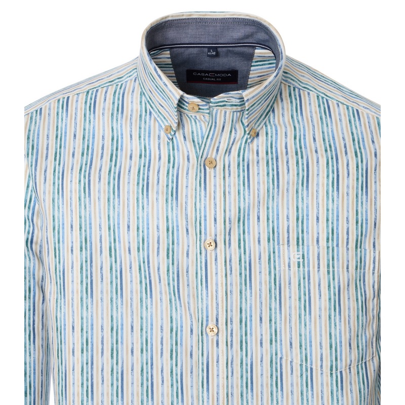 Heren Overhemd 454389700 Casa Moda BLAUW DESSIN