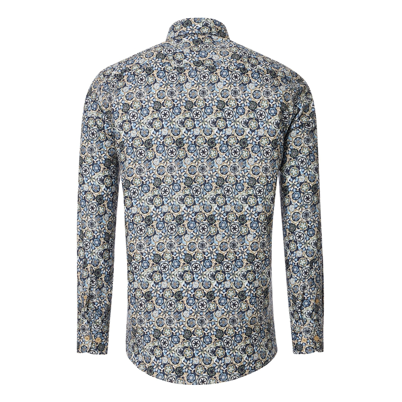 Heren Overhemd 454389900 Casa Moda BLAUW DESSIN