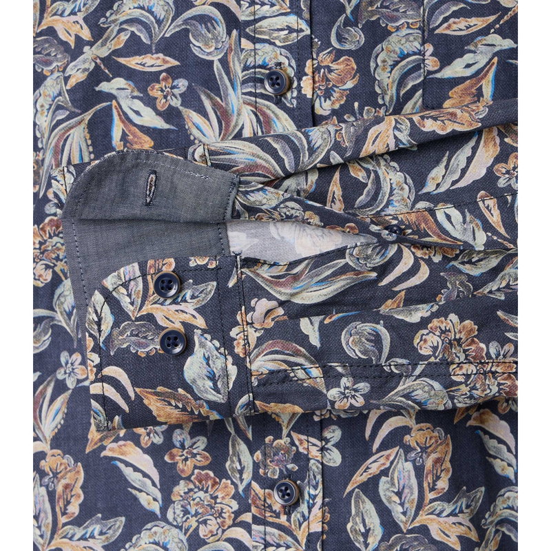 Heren Overhemd 454394000 Casa Moda BLAUW DESSIN
