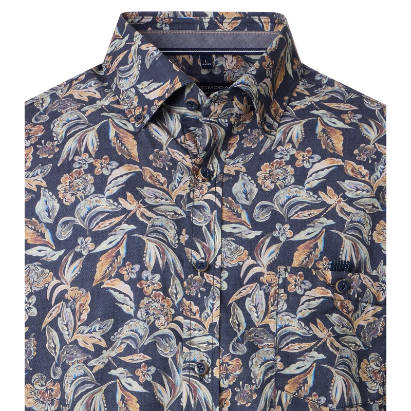 Heren Overhemd 454394000 Casa Moda BLAUW DESSIN