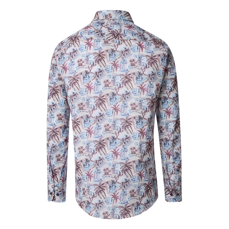Heren Overhemd 454394600 Casa Moda ROOD DESSIN