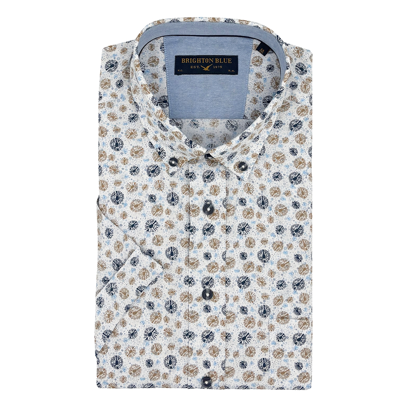 Heren Overhemd 516670-73 Brighton Blue MIDDEN BLAUW