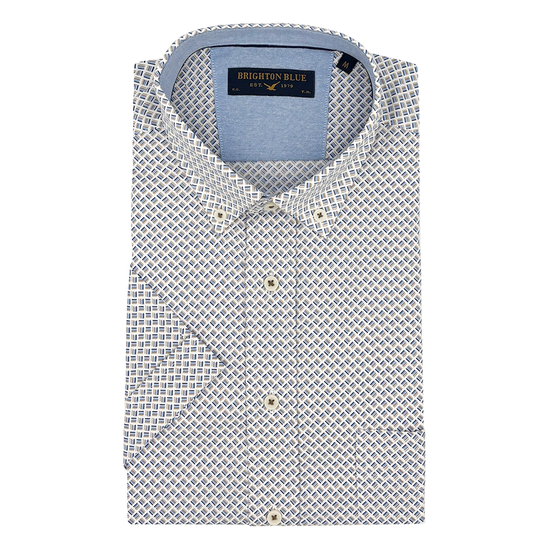 Heren Overhemd 516670-73 Brighton Blue MIDDEN BLAUW