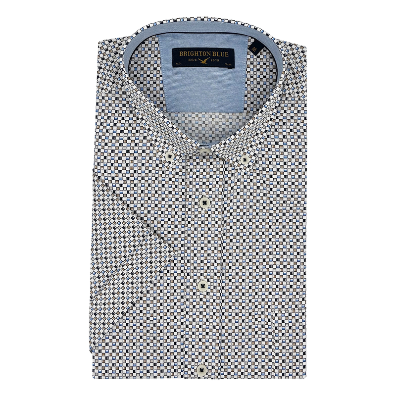 Heren Overhemd 516670-73 Brighton Blue MIDDEN BLAUW
