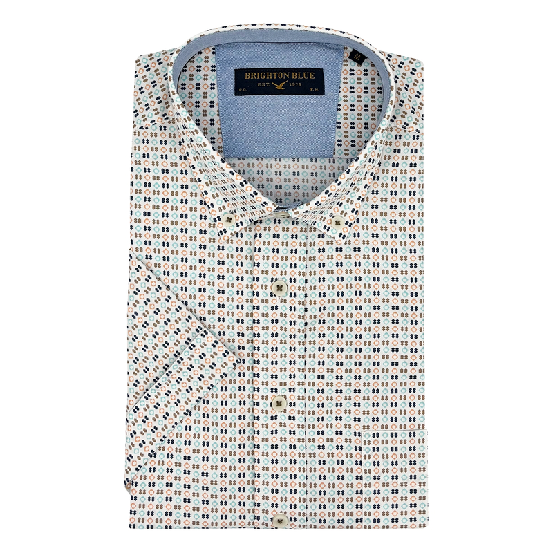 Heren Overhemd 516670-73 Brighton Blue ORANJE