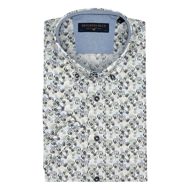 Heren Overhemd 516670-73 Brighton Blue GROEN