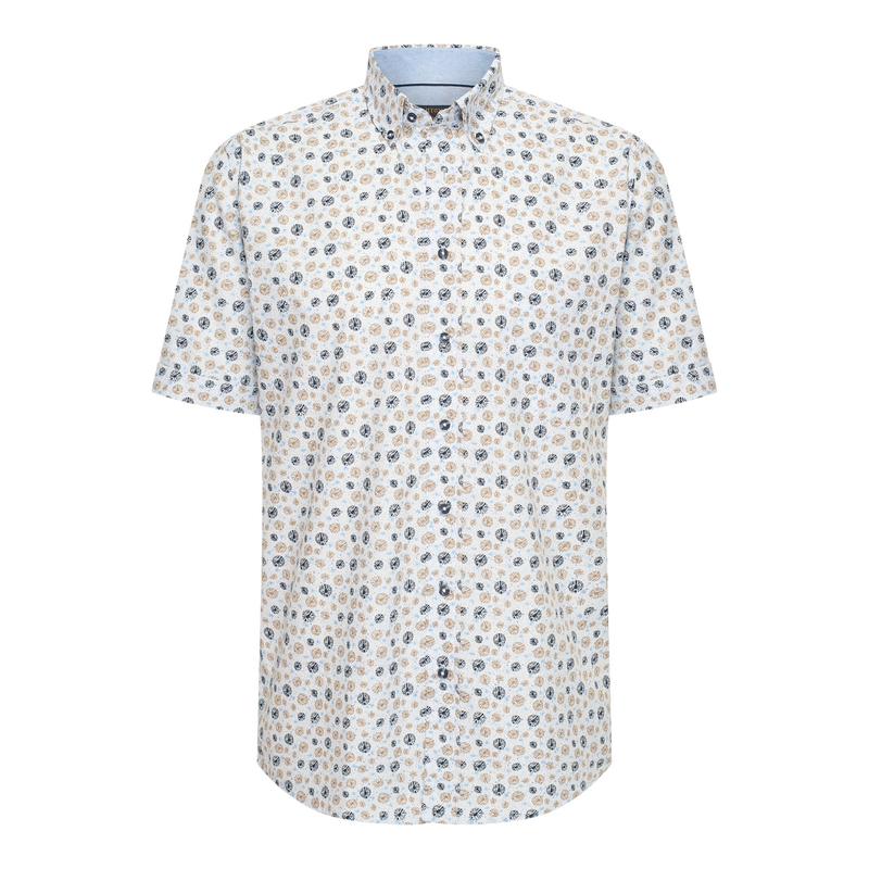 Heren Overhemd 516670-73 Brighton Blue MIDDEN BLAUW