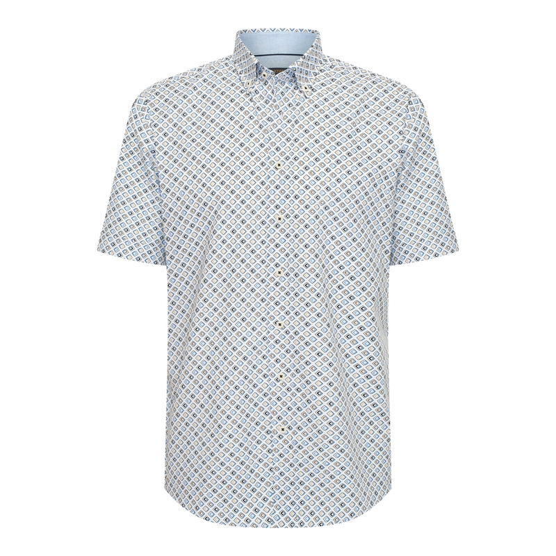 Heren Overhemd 516670-73 Brighton Blue MIDDEN BLAUW