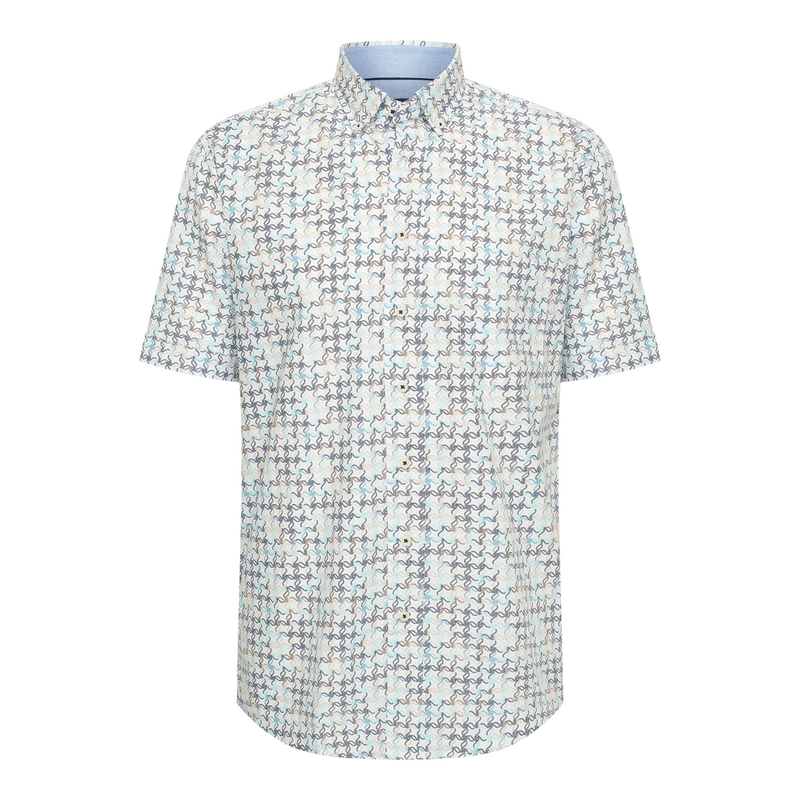 Heren Overhemd 516670-73 Brighton Blue AQUA