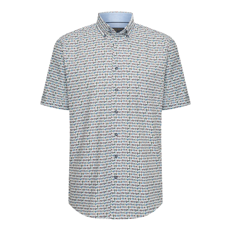Heren Overhemd 516670-73 Brighton Blue ROOD