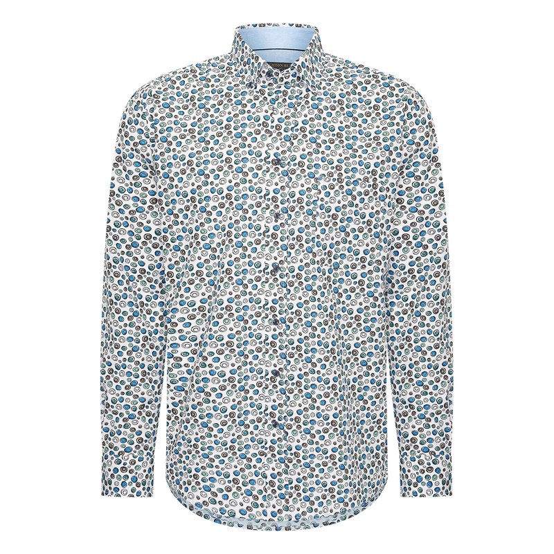 Heren Overhemd 517670-73 Brighton Blue GROEN