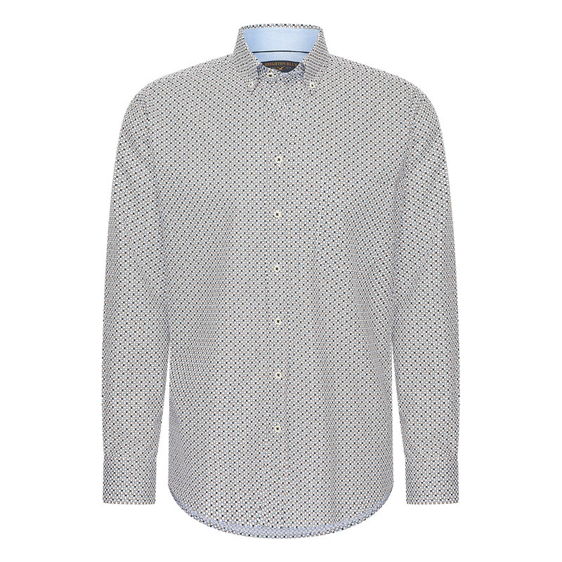 Heren Overhemd 517670-73 Brighton Blue BEIGE