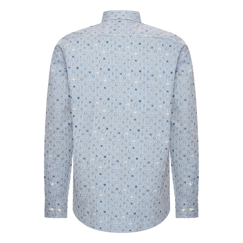 Heren Overhemd 517670-73 Brighton Blue MIDDEN BLAUW