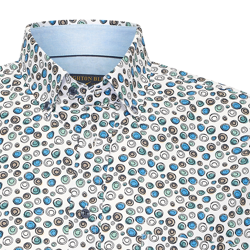Heren Overhemd 517670-73 Brighton Blue GROEN