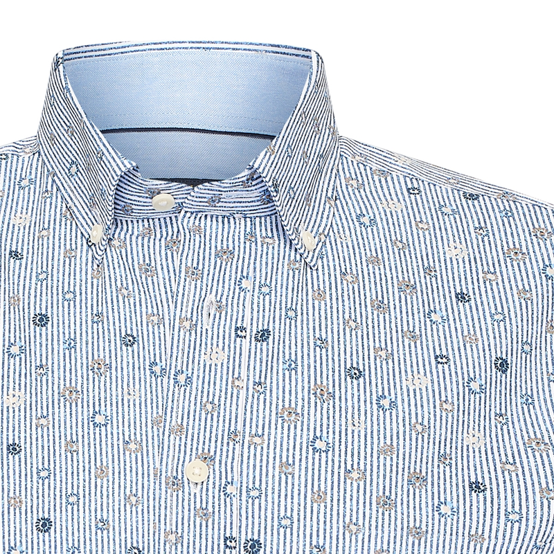 Heren Overhemd 517670-73 Brighton Blue MIDDEN BLAUW