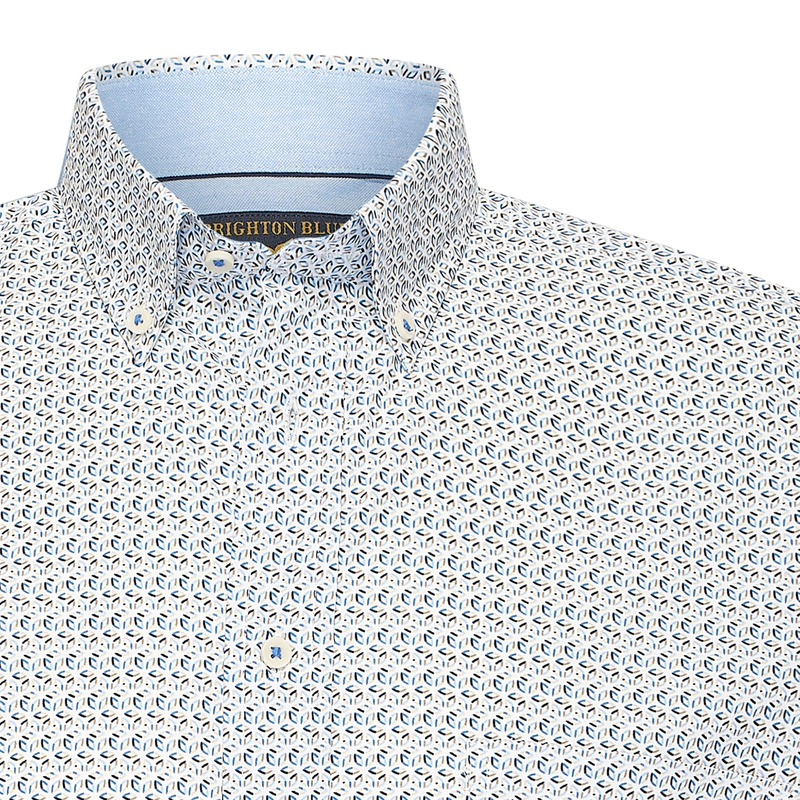 Heren Overhemd 517670-73 Brighton Blue BEIGE