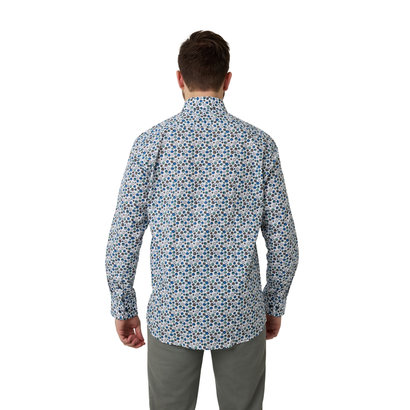 Heren Overhemd 517670-73 Brighton Blue GROEN