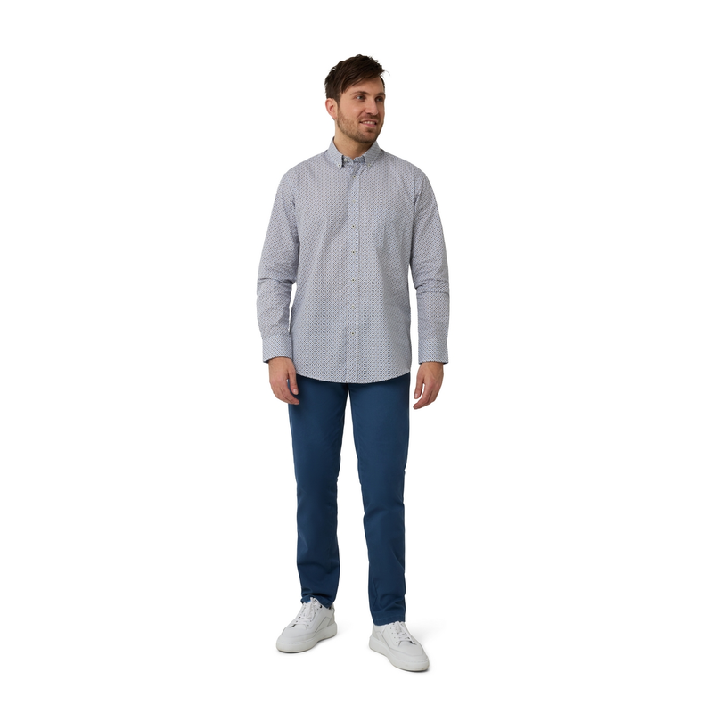 Heren Overhemd 517670-73 Brighton Blue BEIGE