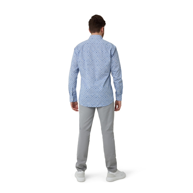 Heren Overhemd 517670-73 Brighton Blue MIDDEN BLAUW