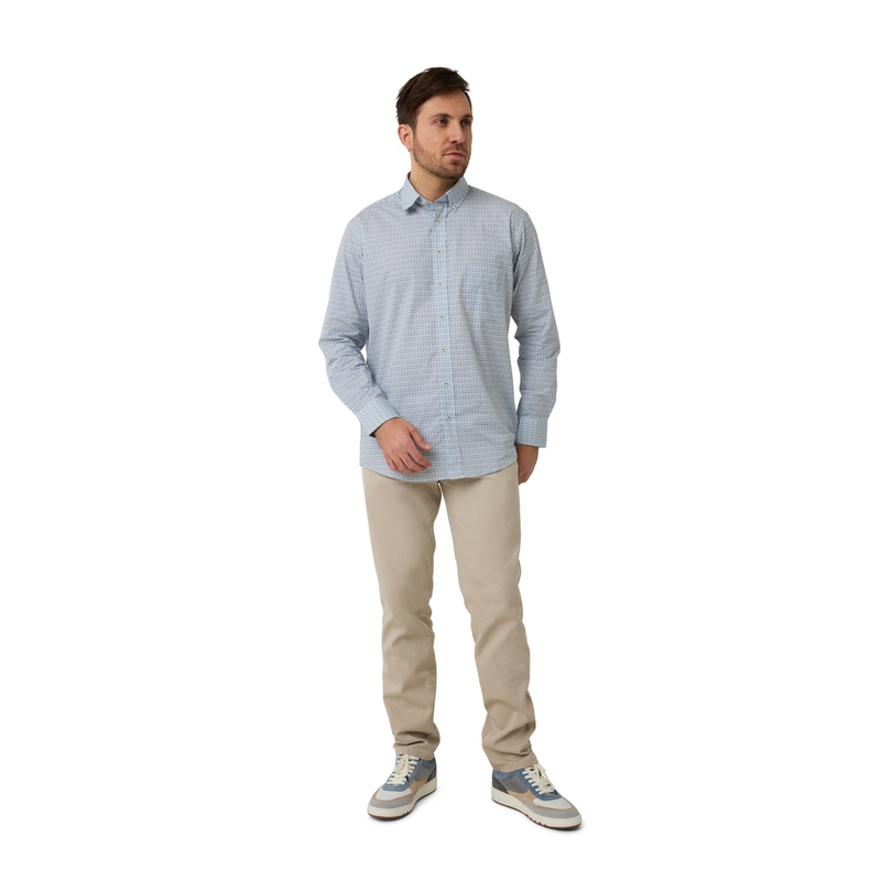 Heren Overhemd 517670-73 Brighton Blue BEIGE