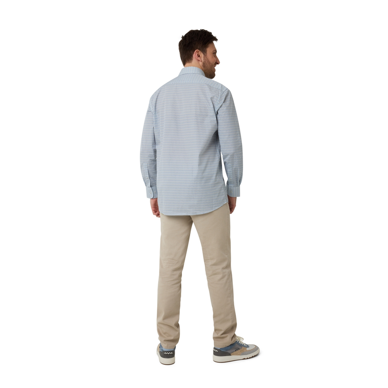 Heren Overhemd 517670-73 Brighton Blue BEIGE