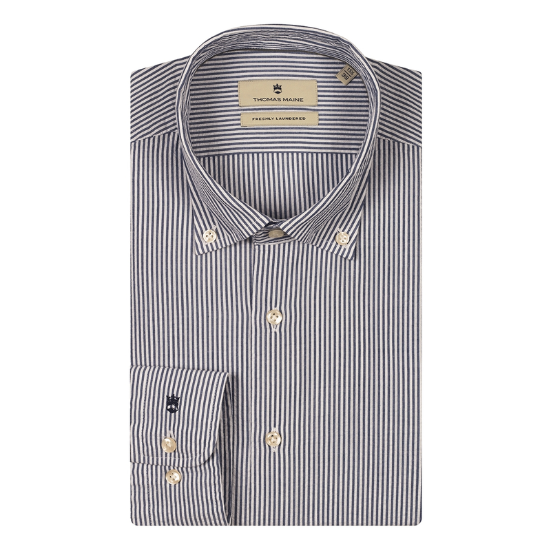 Heren Overhemd 517703.60 Thomas Maine NAVY