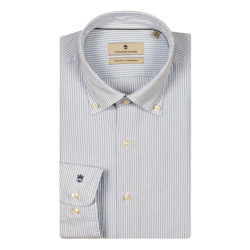 Heren Overhemd 517703.61 Thomas Maine BLEU
