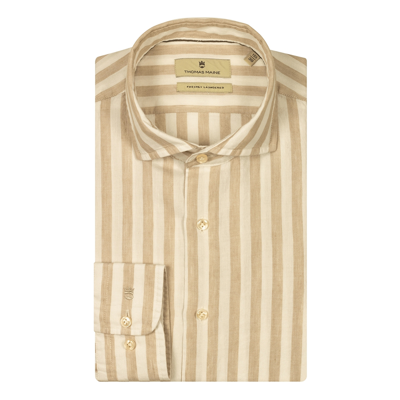 Heren Overhemd 517719.81 Thomas Maine BEIGE