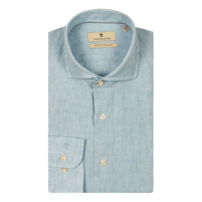 Heren Overhemd 517757.61 Thomas Maine BLEU