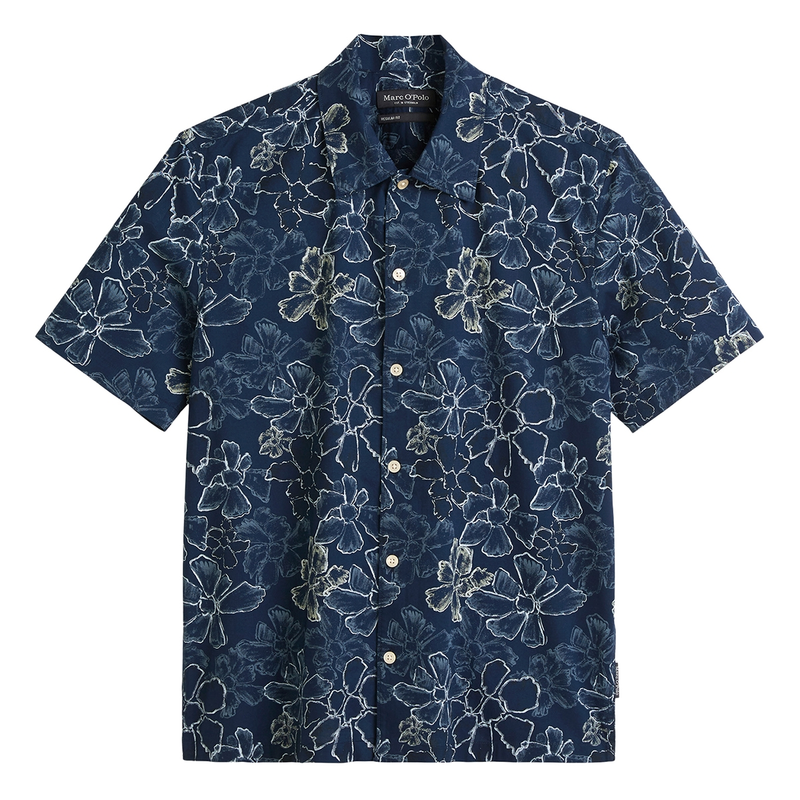 Heren Overhemd 523735441040 Marc O'Polo BLAUW DESSIN