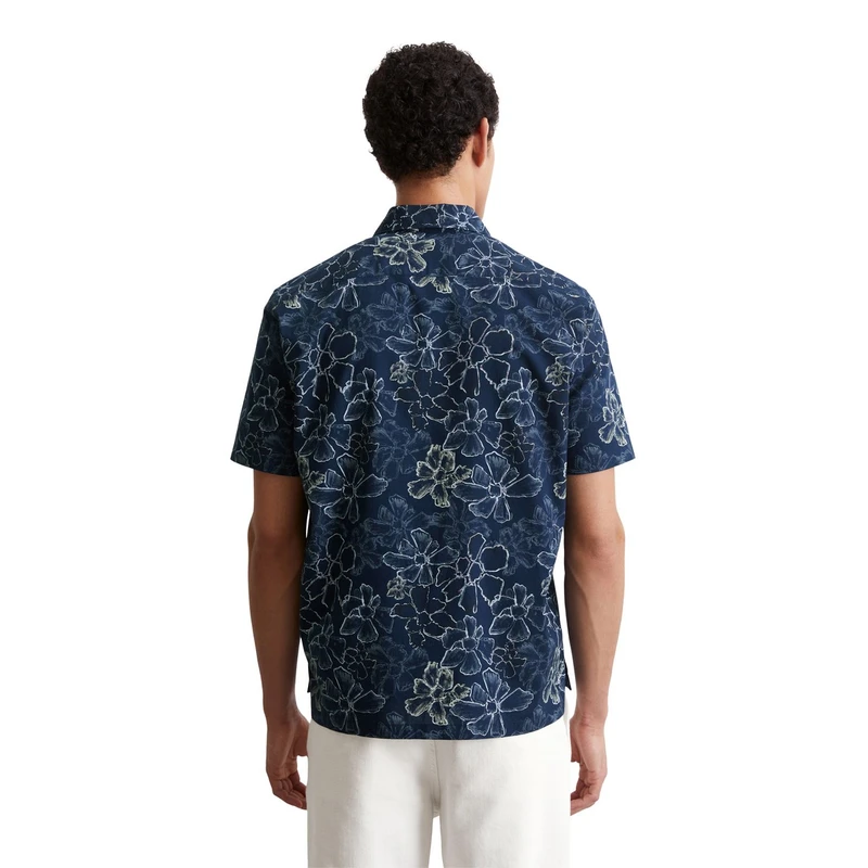 Heren Overhemd 523735441040 Marc O'Polo BLAUW DESSIN