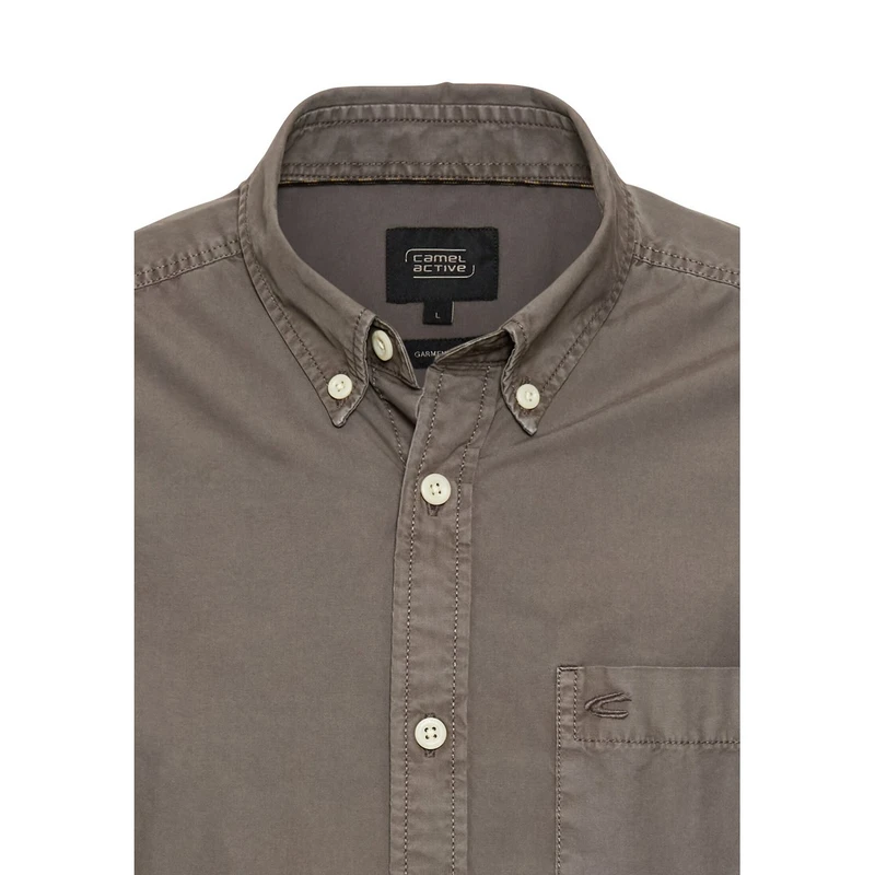 Heren Overhemd 5S13409113 Camel Active ANTRACIET
