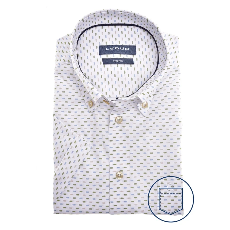 Heren Overhemd 701790 Ledub MIDDEN BLAUW