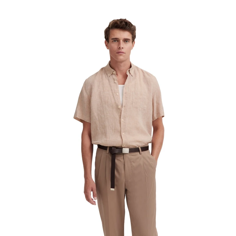 Heren Overhemd 78900C 9450 Bugatti TAUPE