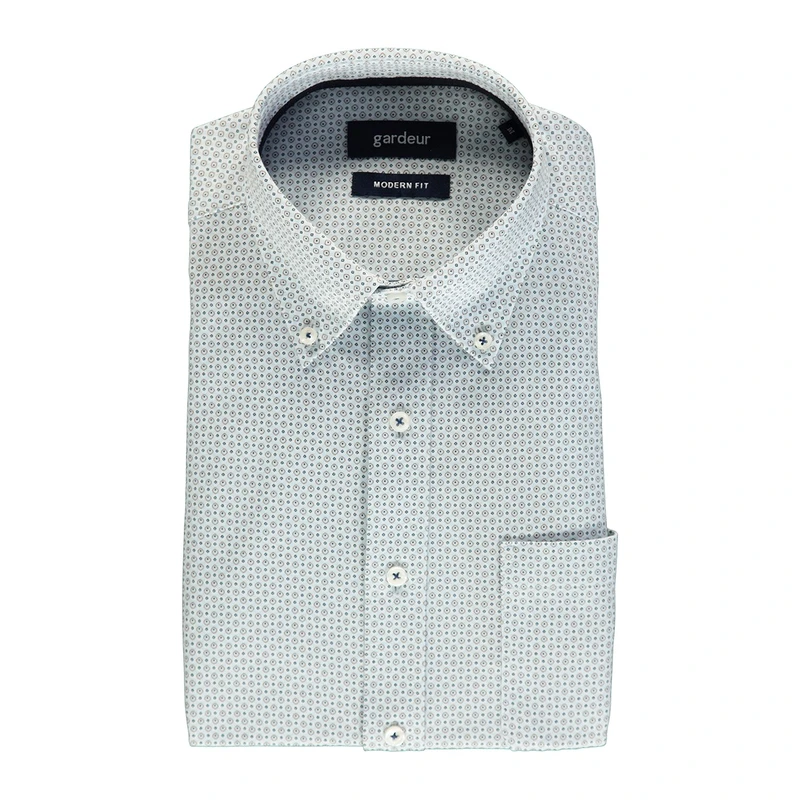 Heren Overhemd ABZ04041-2212527-W1 Gardeur Collectie BLAUW DESSIN