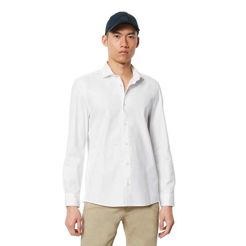 Heren Overhemd B21750442256 Marc O'Polo Wit