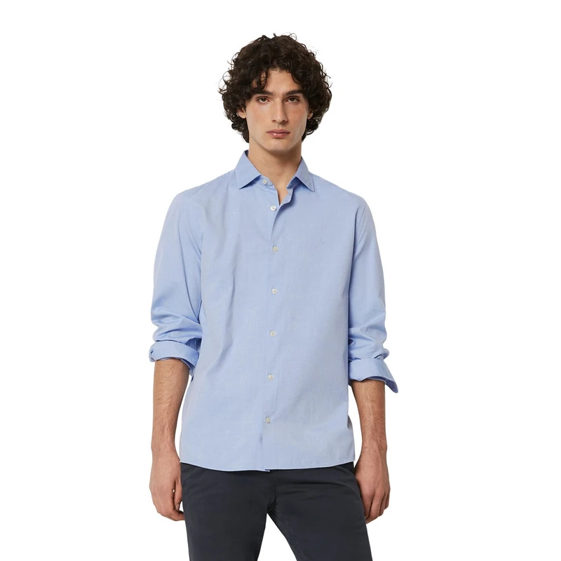 Heren Overhemd B21750442256 Marc O'Polo BLAUW DESSIN