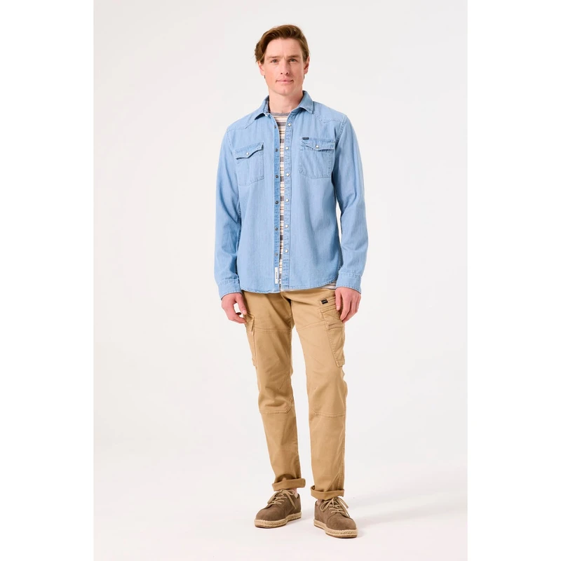 Heren Overhemd B51085 Garcia GROEN