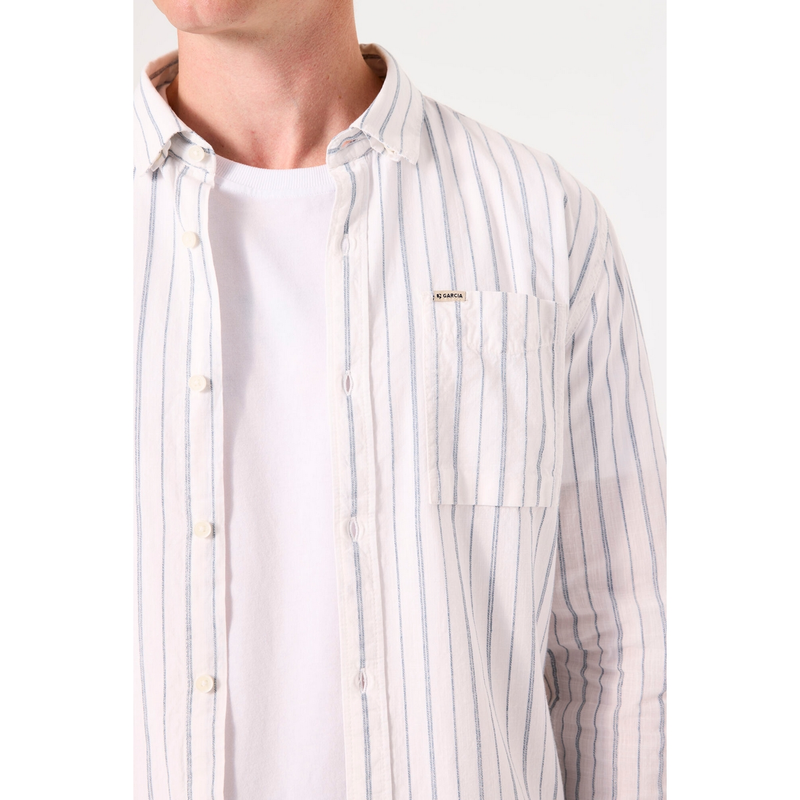 Heren Overhemd C51282 Garcia BLAUW DESSIN