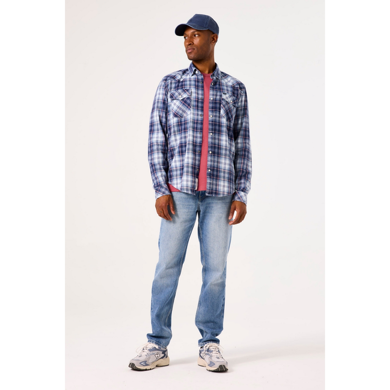Heren Overhemd C51283 Garcia INDIGO BLUE