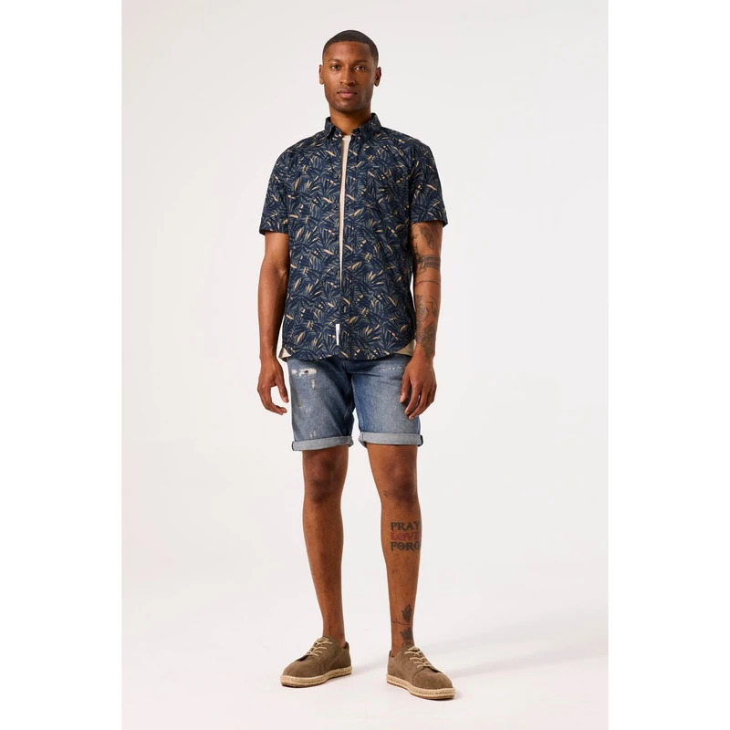 Heren Overhemd D51090 Garcia NAVY